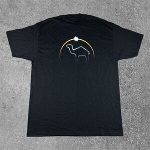 Vintage 90s Camel Cigarettes T-Shirt Mens XL Black Solar Eclipse Graphic Pocket